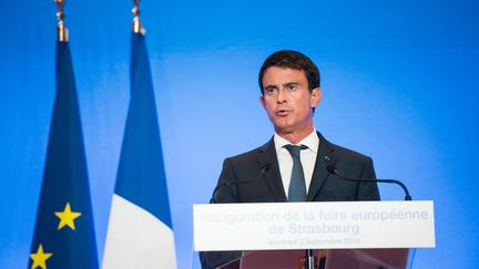 Le Premier ministre, Manuel Valls, à la 84e Foire européenne de Strasbourg, le 2 septembre 2016. (BETZINGER DAVID/SIPA)