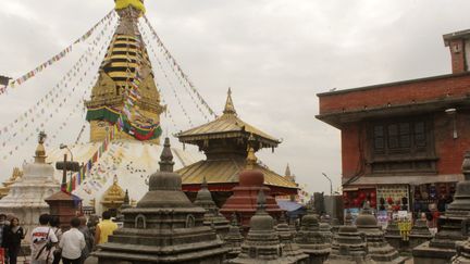 Le temple de Swayambhumath ou le Monkey Temple, à Katmandou, le 20 septembre 2017. (NOEMIE REPETTO / LE PICTORIUM / MAXPPP)