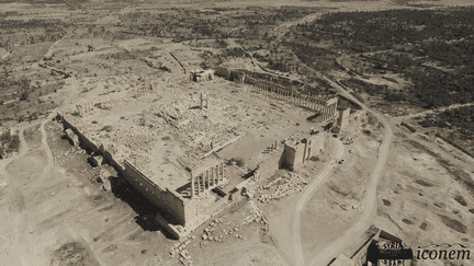 Le&nbsp;temple de Bel, à Palmyre en Syrie, photographié par les drones d'Iconem (Iconem)