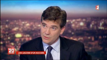 Arnaud Montebourg sur France 2, lundi 10 octobre 2011 (FRANCE 2 / AFP)