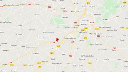 Les deux chauffeurs ont été controlés à hauteur de Coulombiers, sur l'A10, au sud de Poitiers.&nbsp; (GOOGLE MAPS)