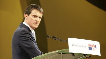 Manuel Valls, le 26 janvier 2017 à&nbsp;Alfortville (Alfortville). (GEOFFROY VAN DER HASSELT / AFP)