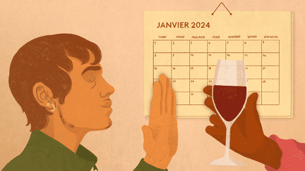 L'opération "Dry January" (ou "Le défi de janvier") consiste à ne pas boire d'alcool pendant un mois afin de faire le point sur sa consommation personnelle. (HELOISE KROB / FRANCEINFO)