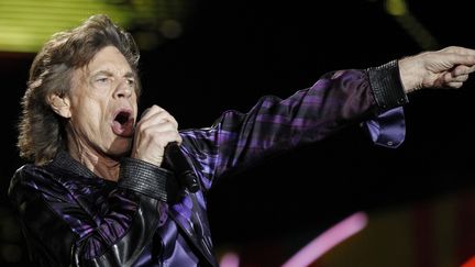 Mick Jagger en concert avec les Rolling Stones à Montevidéo (Uruguay) en février 2016.
 (Juan Ignacio Mazzoni/EFE/Newscom/MaxPPP)