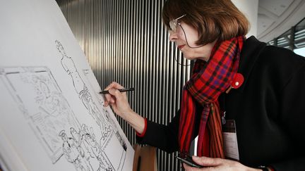 La dessinatrice Posy Simmonds en 2010
 (PETER MACDIARMID / GETTY IMAGES EUROPE / AFP)