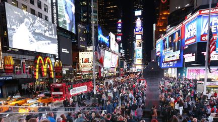 Le quartier des théâtres de Broadway à New York en ce mois de novembre.
 (UPI/MAXPPP)