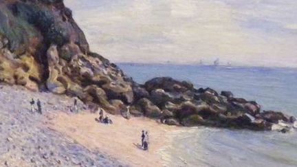 &quot;Langland Bay&quot; d&#039;Alfred Sisley, 1887, détail : ce tableau qui faisait partie de la collection des Marcos, il a été saisi à New York
 (AP/SIPA)