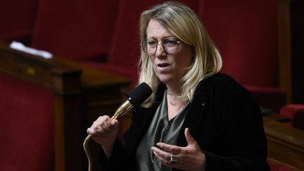 Danielle Simonnet, député sortante (LFI) de la 15e circonscription de Paris. (MAGALI COHEN / HANS LUCAS via AFP)