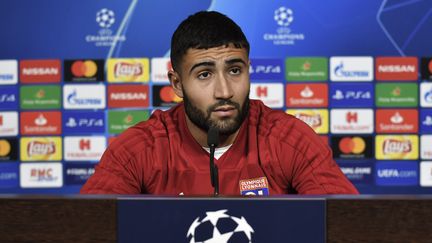 Le footballeur Nabil Fekir lors d'une conférence de prese de l'Olympique lyonnais à Decines-Charpieu (Rhône), le 6 novembre 2018. (JEFF PACHOUD / AFP)