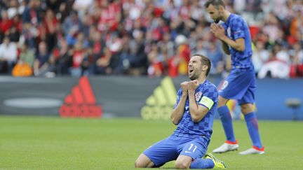 Darijo Srna, lors de son entrée en lice face à la Turquie. (STEPHANE ALLAMAN / STEPHANE ALLAMAN)