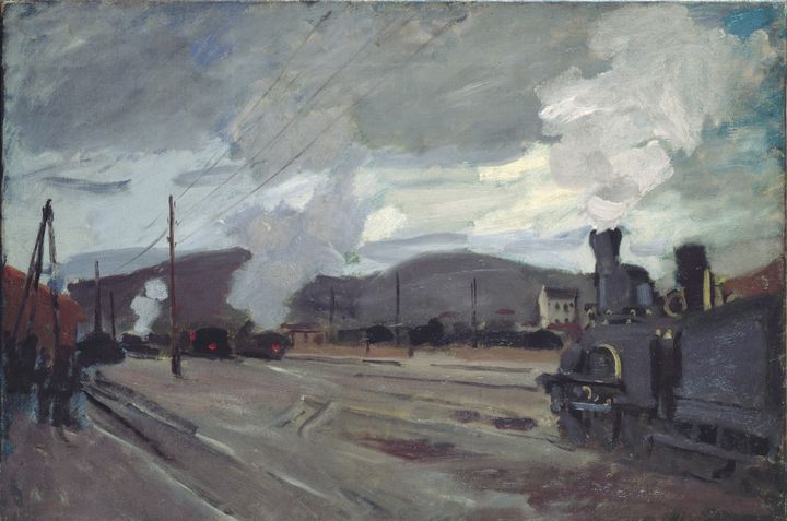 Claude Monet, "La gare d’Argenteuil", vers 1872
 (Claude Monet, &quot;La gare d’Argenteuil&quot;, vers 1872 / Conseil départemental du Val d&#039;Oise / Photo : J.-Y. Lacôte /Adagp)