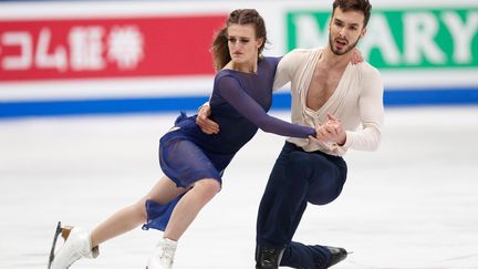 Papadakis-Cizeron lors du programme libre des Championnats du monde 2018. (ROBERTO BREGANI / ANSA)