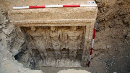 L'entr&eacute;e du tombeau de la princesse, &agrave; Abu Sir, dans le sud de l'Egypte,&nbsp;le 11 octobre 2012.&nbsp; (SUPREME COUNCIL OF ANTIQUITIES / AFP)