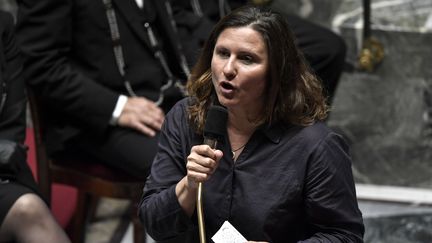 La ministre des Sports Roxana Maracineanu, à l'Assemblée nationale à Paris, le 28 juillet 2020. (STEPHANE DE SAKUTIN / AFP)