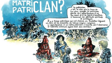 Chaque Himba appartient par sa mère à l’un des sept matriclans. L’ensemble des matriclans a une génitrice commune, donc le matriclan transmet à la fois les liens du sang et la cohésion du clan fondateur. (La Boîte à Bulles - Simon Hureau/Solenn Bardet )