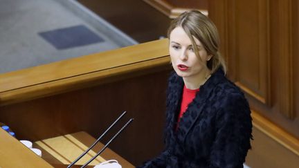 Lesia Vasylenko, députée ukrainienne, le 27 janvier 2021. (VOLODYMYR TARASOV / UKRINFORM / MAXPPP)