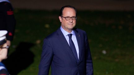 Le pr&eacute;sident&nbsp;de la R&eacute;publique Fran&ccedil;ois Hollande lors du sommet de l'Otan &agrave; Cardiff (Royaume-Uni) le 4 septembre 2014. (BEN GURR / POOL / AFP)