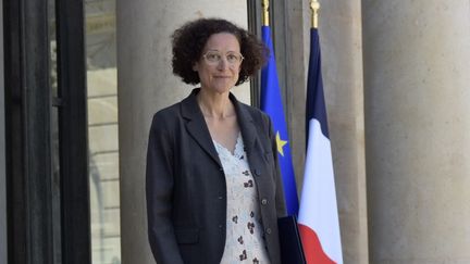 L'ancienne ministre du Logement, Emmanuelle Wargon, à la sortie de l'Elysée, le 11 mai 2022. (DANIEL PIER / NURPHOTO / AFP)