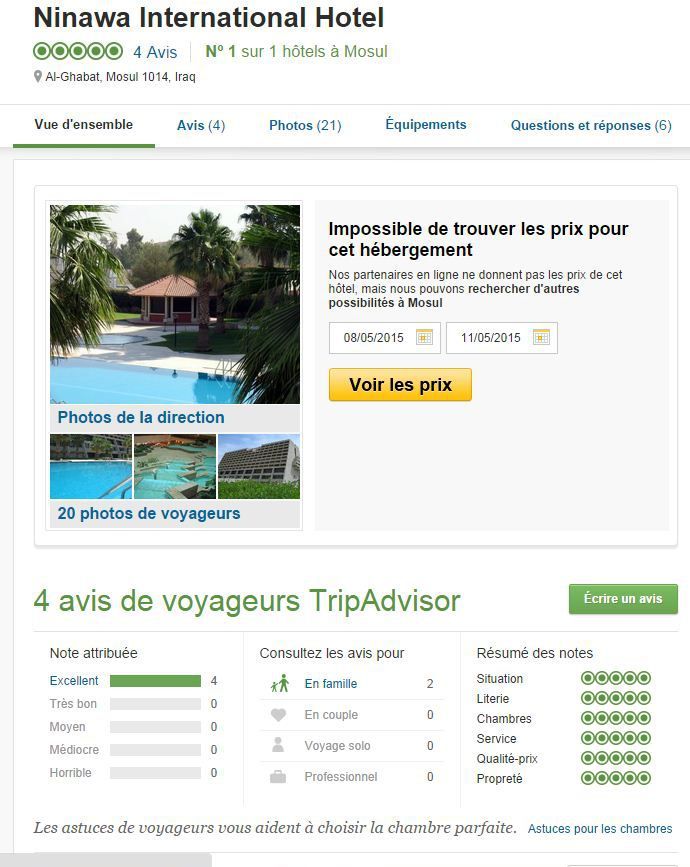 Le site de reservation en ligne Tripadvisor (Capture d&#039;écran du site Tripadvisor)