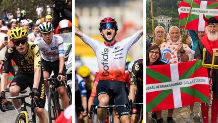 La bataille entre Jonas Vingegaard et Tadej Pogacar, la victoire de Victor Lafay et le public du Pays basque ont marqué la première semaine du Tour de France 2023. (AFP et Hortense Leblanc)