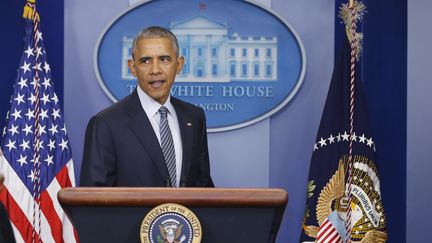 Barack Obama lors d'une conférence de presse, le 14 novembre 2016, à Washington (Etats-Unis). (JONATHAN ERNST / REUTERS)