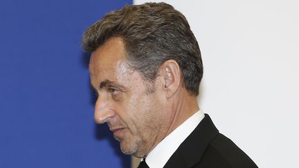 Nicolas Sarkozy &agrave; Nice &agrave; l'inauguration de l'Institut&nbsp;Claude Pompidou le 10 mars&nbsp; (VALERY HACHE / AFP)