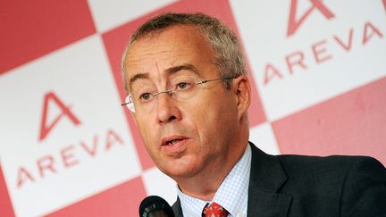 Luc Oursel, le PDG d'Areva, &agrave; Tokyo, au Japon, le 8 septembre 2011.&nbsp; (TORU YAMANAKA / AFP)