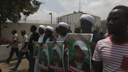 Les cadres de l'IMN réclament la libération de leur leader Ibrahim Zakzaky, le 11 juillet 2018 à Abuja. (NEXT24ONLINE / NURPHOTO)