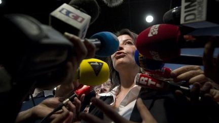 Cécile Duflot le 8 mai à Créteil (JOEL SAGET / AFP)