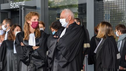 Une manifestation de magistrats à Nantes (Loire-Atlantique), le 24 septembre 2020. (ESTELLE RUIZ / HANS LUCAS / AFP)