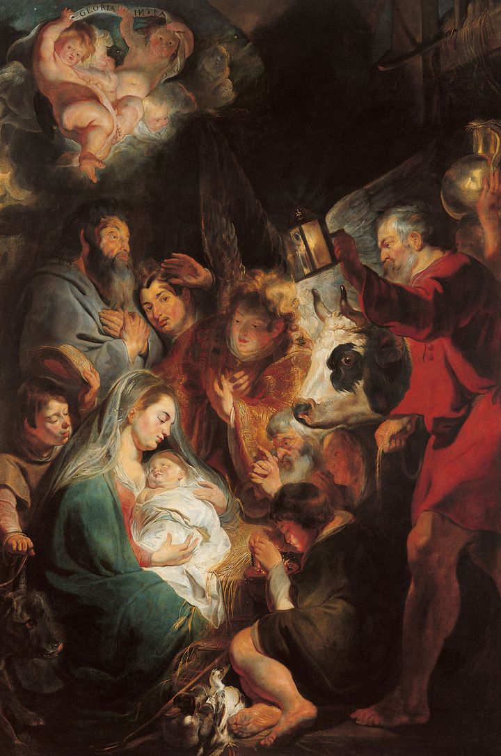 Jacques Jordaens, Adoration des bergers, 1616-1617, huile sur toile
 (Musée de Grenoble)