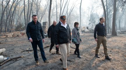 Le président américain Donald Trump, à Paradise, en Californie, le 17 novembre 2018. (SAUL LOEB / AFP)