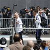 Le sélectionneur de l'équipe de France de football Didier Deschamps arrivant à Biarritz (Pyrénées-Atlantiques), au premier jour du stage préparatoire des Bleus en vue de l'Euro, le 17 mai&nbsp;2016. (MAXPPP)