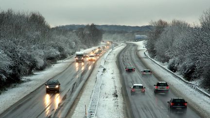 L'autoroute A31 pr&egrave;s de Thionville (Moselle), le 27 d&eacute;cembre 2014. (MAXPPP)