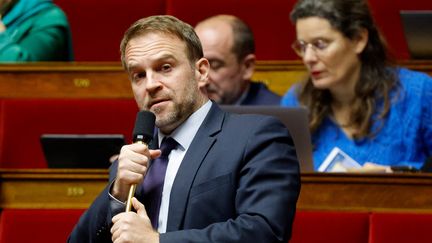 Le député Renaissance Marc Ferracci à l'Assemblée nationale, le 14 février 2023. (LUDOVIC MARIN / AFP)