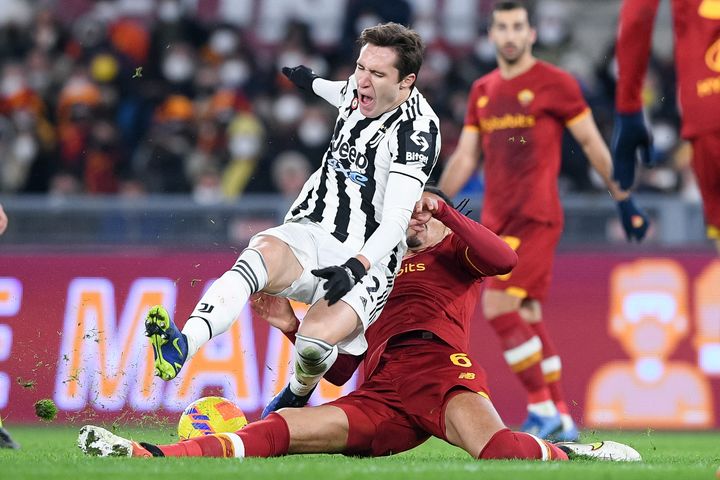 Federico Chiesa s'est blessé au genou face à l'AS Roma, le 9 janvier (GIUSEPPE MAFFIA / NURPHOTO)