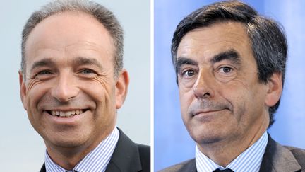 Jean-Fran&ccedil;ois Cop&eacute; et Fran&ccedil;ois Fillon s'opposent toujours dans la course &agrave; la pr&eacute;sidence de l'UMP, une semaine apr&egrave;s le vote des militants. (FRED TANNEAU / AFP)