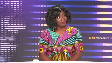 Danièle Obono était l'invitée du "8h30 franceinfo", mardi 13 août. (CAPTURE D'ECRAN / RADIOFRANCE)