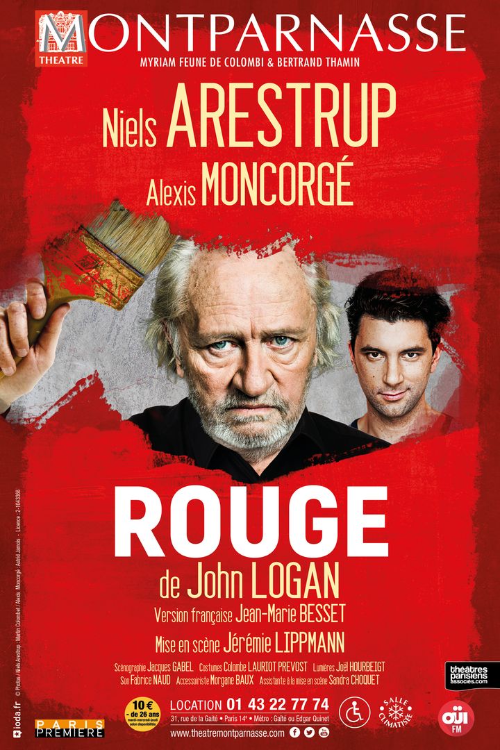 Affiche de "Rouge" (Théâtre Montparnasse)