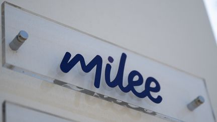 Le logo du distributeur de prospectus Milee (MIGUEL MEDINA / AFP)