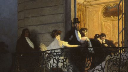 René François Xavier Prinet, "Le Balcon", 1905-1906,  Huile sur toile, 161,2 x 191,7 cm
 (Musée des Beaux-arts de Caen. Martine Seyve photographe - ADAGP, Paris 2014)