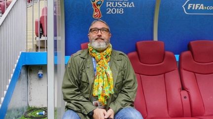 Franck Ballanger, journaliste au service des sports de franceinfo, sera à Sotchi jusqu'à samedi pour couvrir les premiers matchs du Mondial. (FRANCEINFO / RADIO FRANCE)