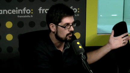 Arnaud Gonzague dans le studio de franceinfo le 8 septembre 2016 (Radio France)