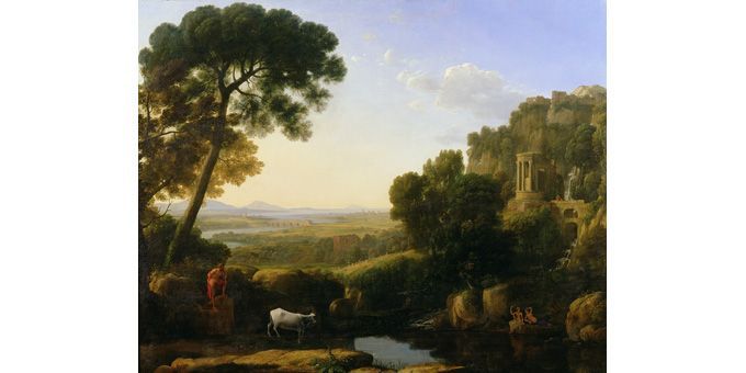 Claude Lorrain, A Sunset or Landscape with Argus Guarding Io, 1674, huile sur toile
 (Avec l&#039;aimable autorisation de Viscount Coke and the Trustees of the Holkham Estate /  Bridgeman Art Library, Londres)