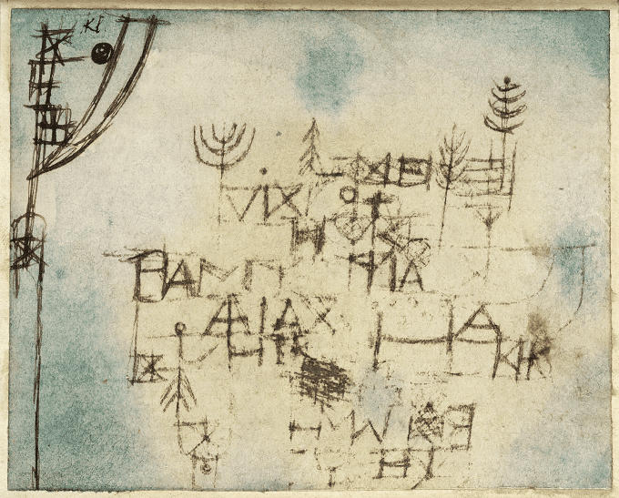 Paul KLEE -  Emma ; inscription ancienne 1919 Aquarelle et lavis sur papier
 (Dennis Bouchard)