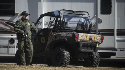 Deux personnes ont été abattues sur le campus de l'université de Central Michigan (Etats-Unis), le 2 mars 2018.&nbsp; (RACHEL WOOLF / AFP)