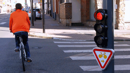 &nbsp; (La mairie de Paris va généraliser le passage au feu rouge pour les cyclistes d'ici fin septembre © Maxppp)