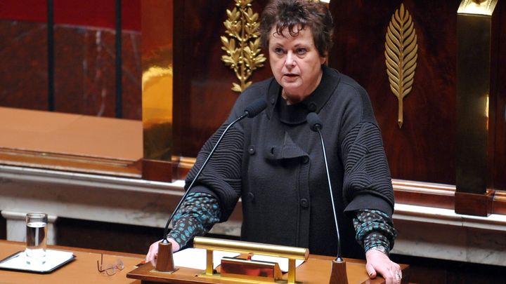 Christine Boutin, ministre du Logement en 2009, lors du vote de la loi sur le logement et la lutte contre l'exclusion. (CHRISTOPHE PETIT TESSON / MAXPPP)