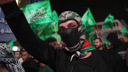 Manifestation pro-Hamas à Hebron (Cisjordanie) le 11 octobre 2023 (IMAGO/MAMOUN WAZWAZ \ APAIMAGES / MAXPPP)