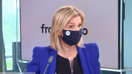 Agnès Pannier-Runacher, ministre déléguée chargée de l'Industrie, invitée éco de franceinfo le 19 mai 2021. (FRANCEINFO / RADIO FRANCE)